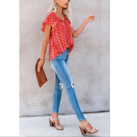 👑 boho flutter top - Picture 3 of 3